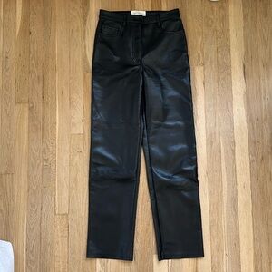 Aritzia faux leather Melina pants, size 4. Excellent used condition - worn once